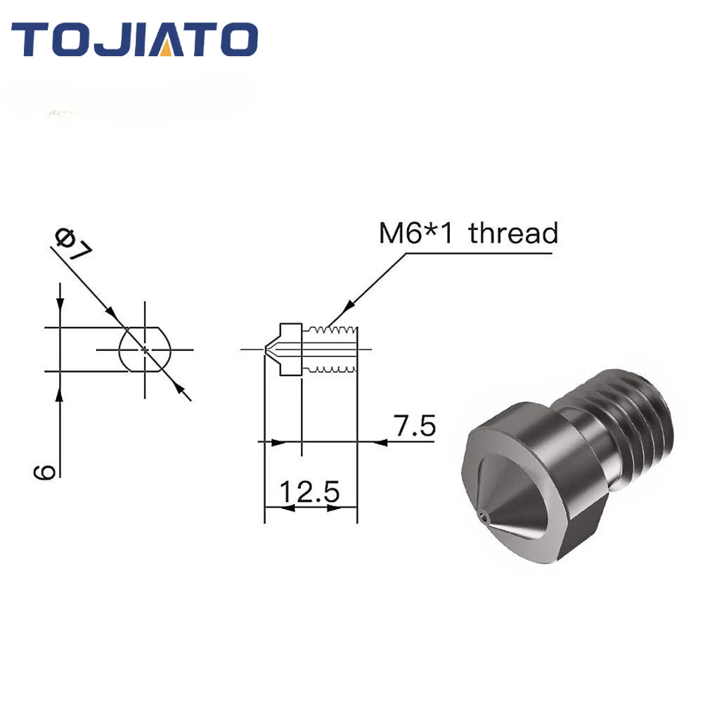 2pcs E3D V6 Hardened Steel Noz - Direct Drive Extruder ulasan dan harga