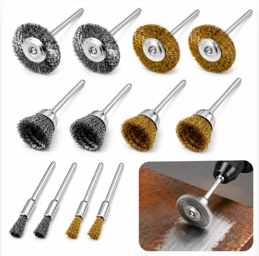 12Pcs Brass Brush Steel Wire W - Nozzle Brass ulasan dan harga