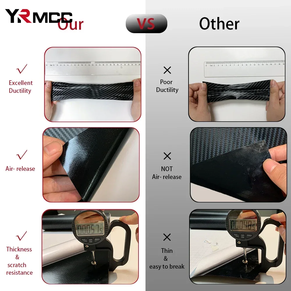 50*300cm 3D 6D Carbon Fiber Vi - Fep Film ulasan dan harga
