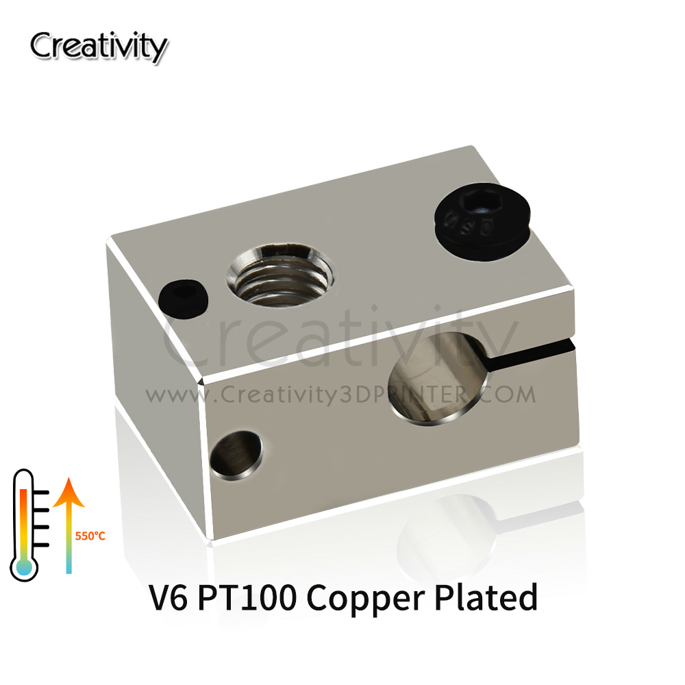 V6 PT100 Heater Block Plated C - Direct Drive Extruder ulasan dan harga