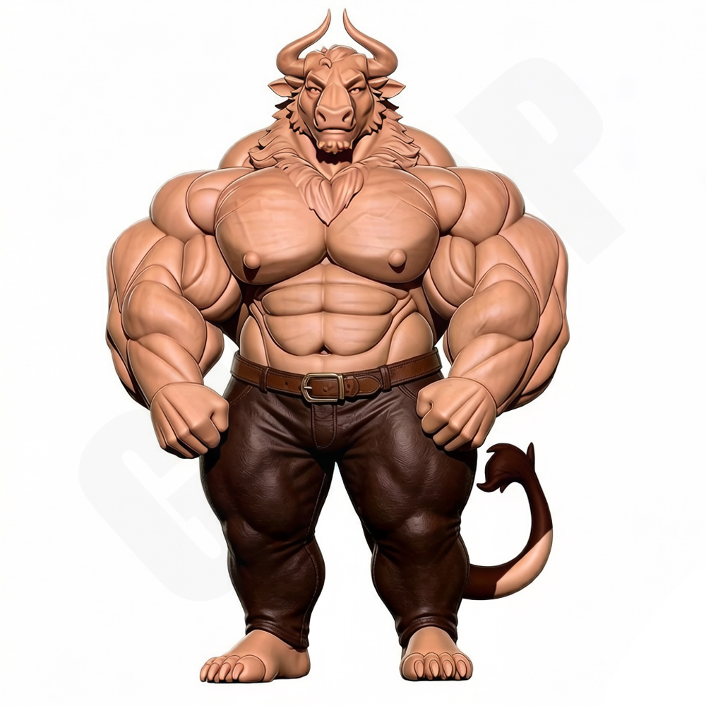 Hunky Fitness Muscle Bull 1/24 - Resin Printer ulasan dan harga